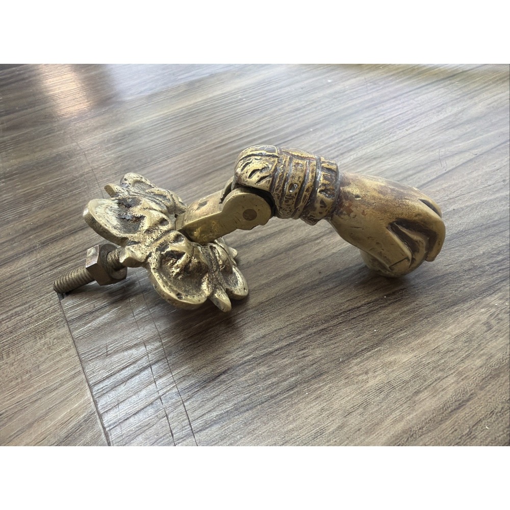 Victorian Witchy ANTIQUE BRASS HAND & BALL KNOCKER